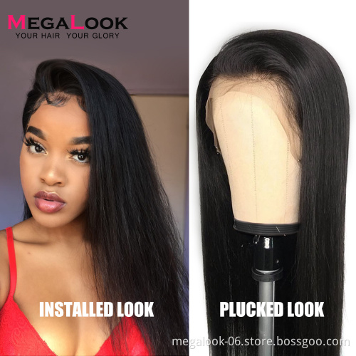 Factory Wholesale 150+ Density Brazilian Human Hair Lace Front Wig, Grade 10A Hd Laces Wigs,Cheap Lace Front Wigs With Baby Hair